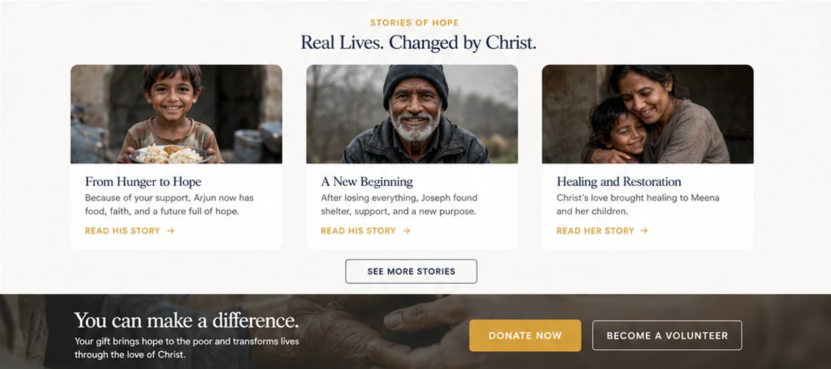 Good Shepherd Ministries footer screenshot